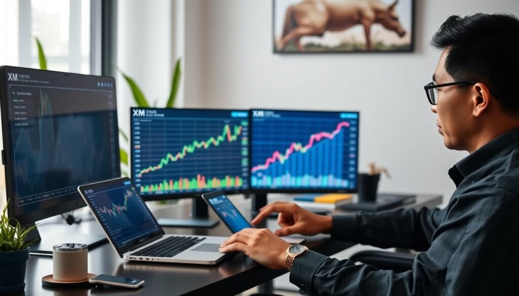Trader Indonesia sukses menggunakan platform XM dengan grafik pertumbuhan